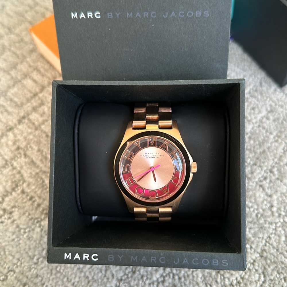 Marc Jacob Rose Color and Pink Skeleton Watch Automatic